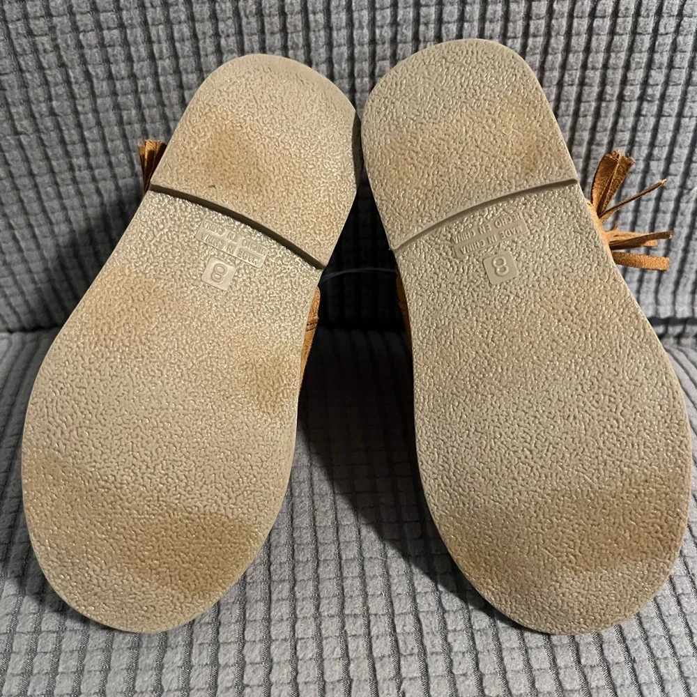 NewOld navy Tan Suede‎ Fringe Ankle Boots